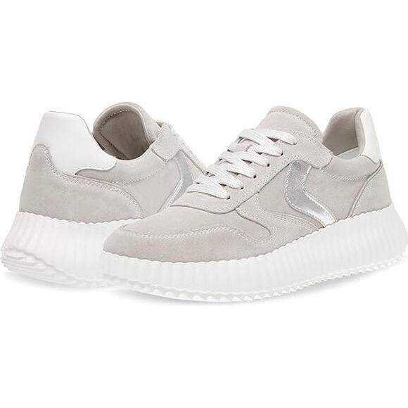 Steve Madden Sz 8.5M Grey Shereen Suede Low Platform Sneaker Lace Up P1-43 - Picture 1 of 10